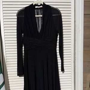 Evan Picone Black Long Sleeve Dress